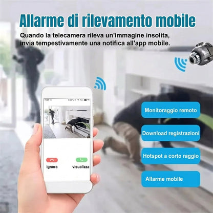 Mini Telecamera WiFi Full HD Interna Visione Notturna Rilevamento Movimento | Lucemelia