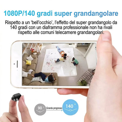 Mini Telecamera WiFi Full HD Interna Visione Notturna Rilevamento Movimento | Lucemelia
