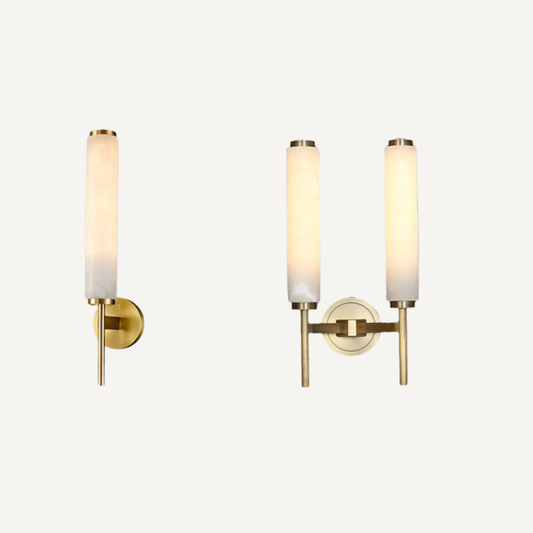 Applique Cilindrica in Marmo con Luce LED Parete | Casadoro