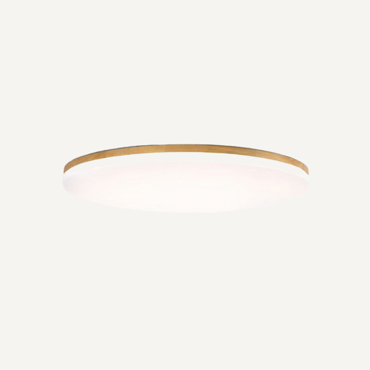 Lampada LED Circolare Dimmerabile con Bordo Effetto Legno | Lucesplende