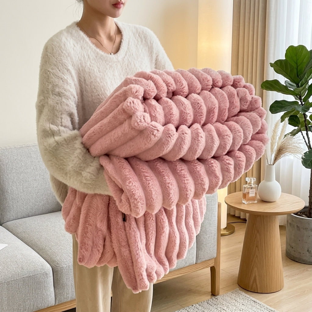 Morbida Coperta A Righe Soffice Decorativa Casa | Bellasole