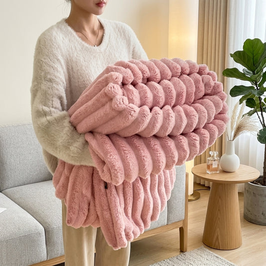 Morbida Coperta A Righe Soffice Decorativa Casa | Bellasole
