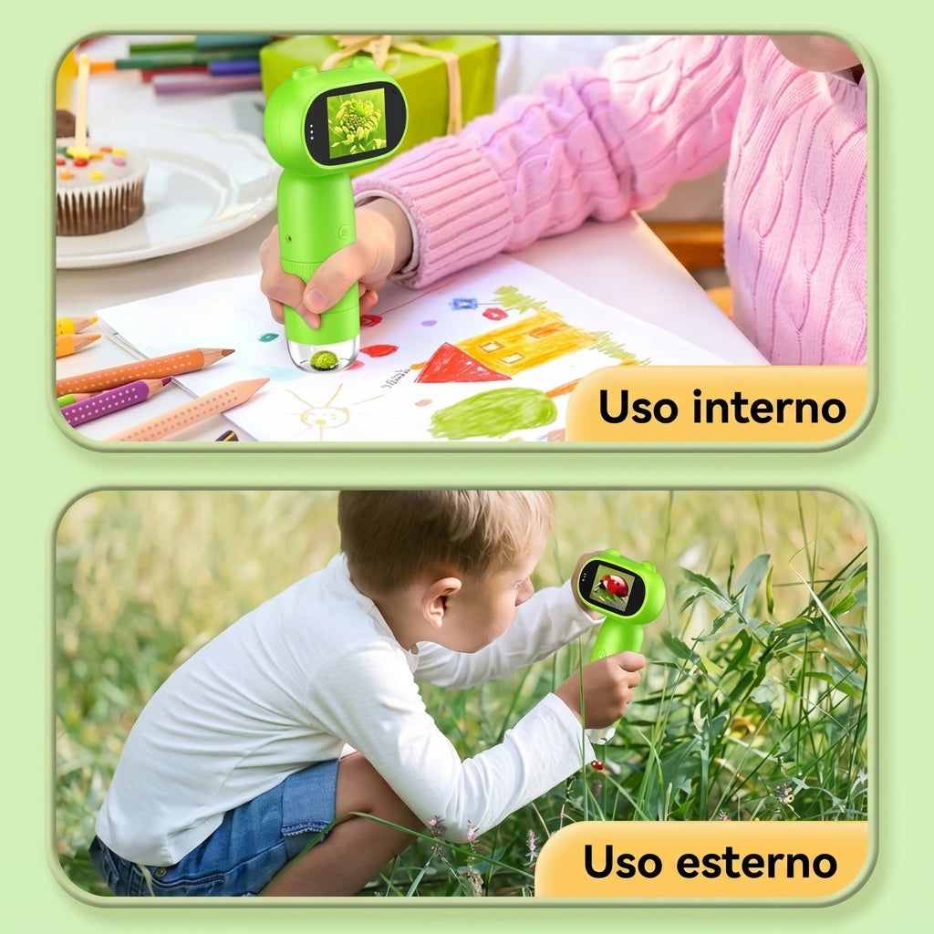Microscopio Digitale Portatile Bambini 1000x Schermo IPS | Montevento