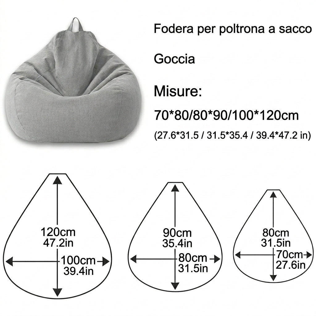 Rivestimento Ergonomico per Poltrona Sacco con Copertura | Argentina
