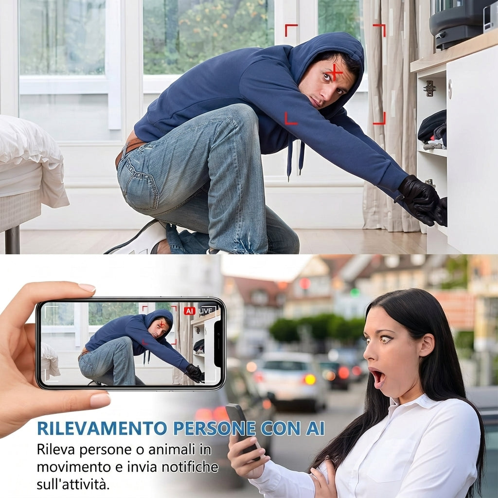Mini Telecamera Wireless 1080P WiFi Con Visione Notturna | Altavista