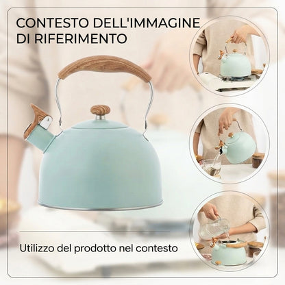 Bollitore in Acciaio Inox 2,5L/3L con Fischietto per Induzione | Felicetta