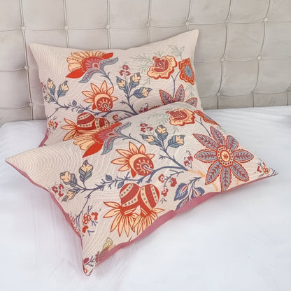 Federa Copricuscino Floreale Jacquard Double Face | Florenza