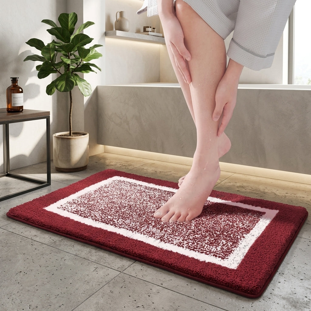 Tappetino Bagno Morbido Antiscivolo Rettangolare Stile Nordico Moderno | Morbivento