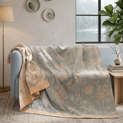 Coperta Estiva Jacquard in Cotone per Letto | Solestia