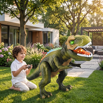 Dinosauro Tyrannosaurus Telecomandato con Luci Suoni e Movimento | Lucedelia