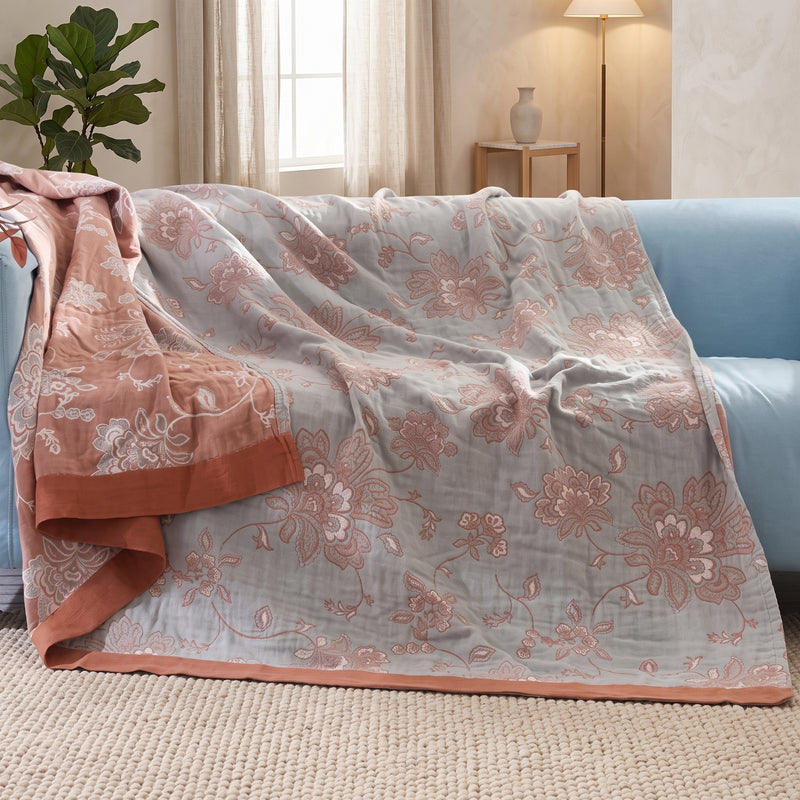 Coperta Estiva Jacquard in Cotone per Letto | Solestia