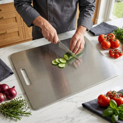 Tagliere Acciaio Inox Rettangolare Antibatterico | Virexo