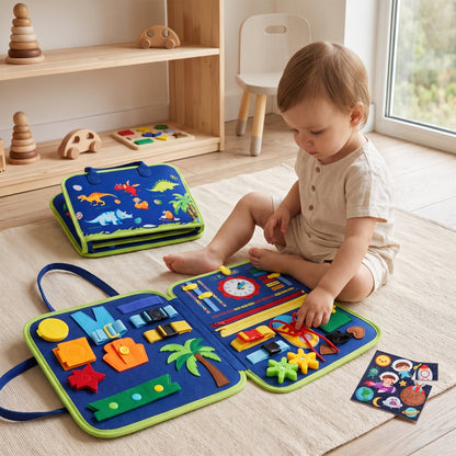 Libro Sensoriale Montessori Educativo per Bambini con Attività | Valladimora