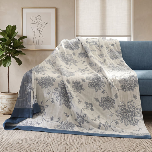 Coperta Estiva Jacquard in Cotone per Letto | Solestia