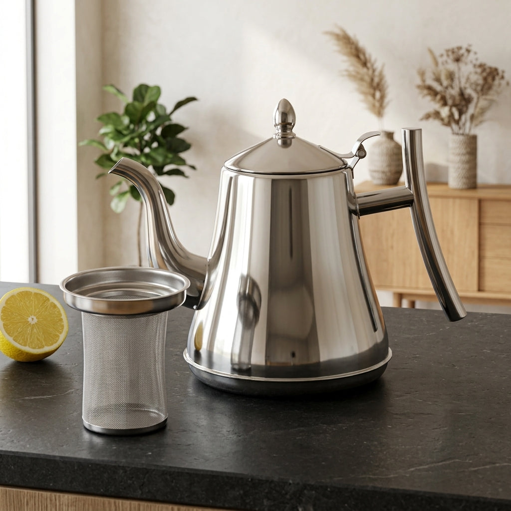 Teiera in Acciaio Inox con Filtro Rimovibile | Bellacqua
