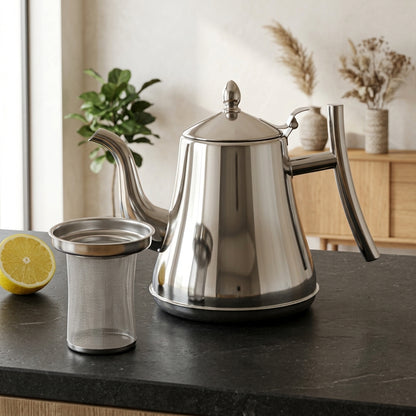 Teiera in Acciaio Inox con Filtro Rimovibile | Bellacqua