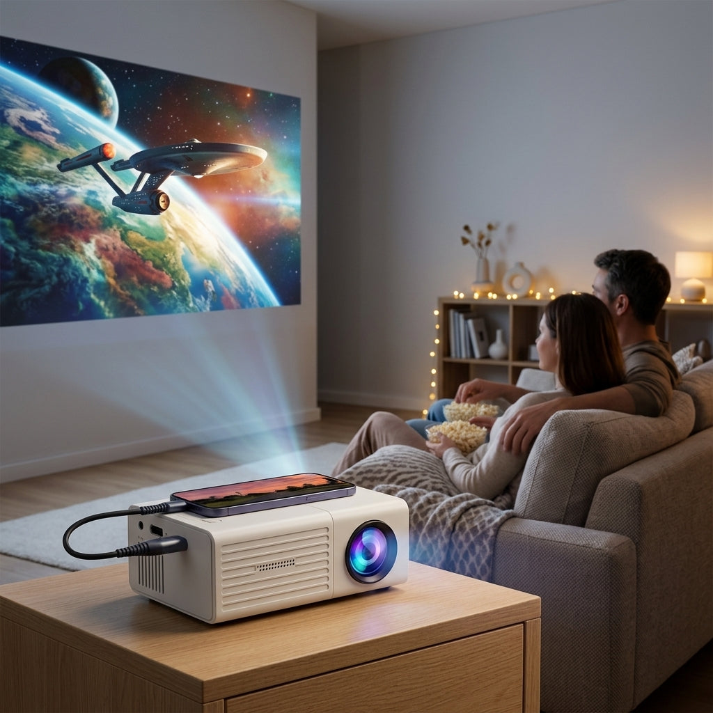 Mini Proiettore LED HD Portatile 3000 Lumen per Home Theater e Outdoor | Tatrelka