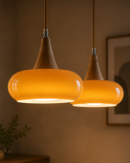 Lampada a Sospensione Moderna in Legno | Amber