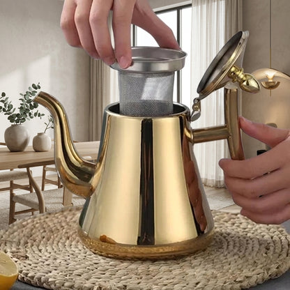 Teiera in Acciaio Inox con Filtro Rimovibile | Bellacqua