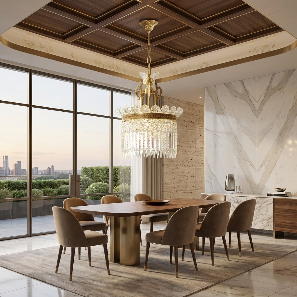 Cristalli Decorativi Barocchi con Catena Chandelier Sospeso | Castellina