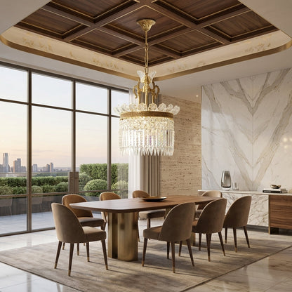 Cristalli Decorativi Barocchi con Catena Chandelier Sospeso | Castellina