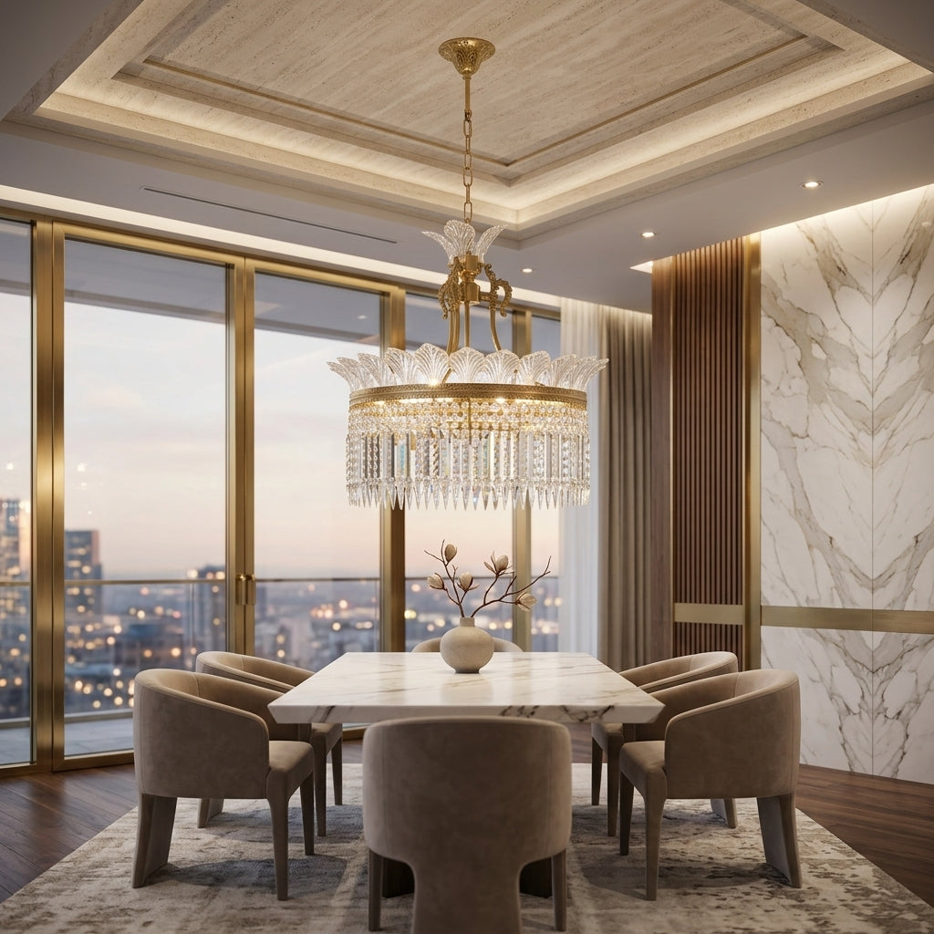 Cristalli Decorativi Barocchi con Catena Chandelier Sospeso | Castellina
