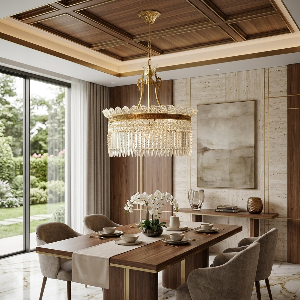 Cristalli Decorativi Barocchi con Catena Chandelier Sospeso | Castellina