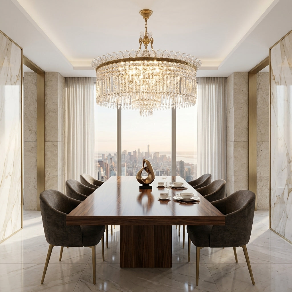 Cristalli Decorativi Barocchi con Catena Chandelier Sospeso | Castellina