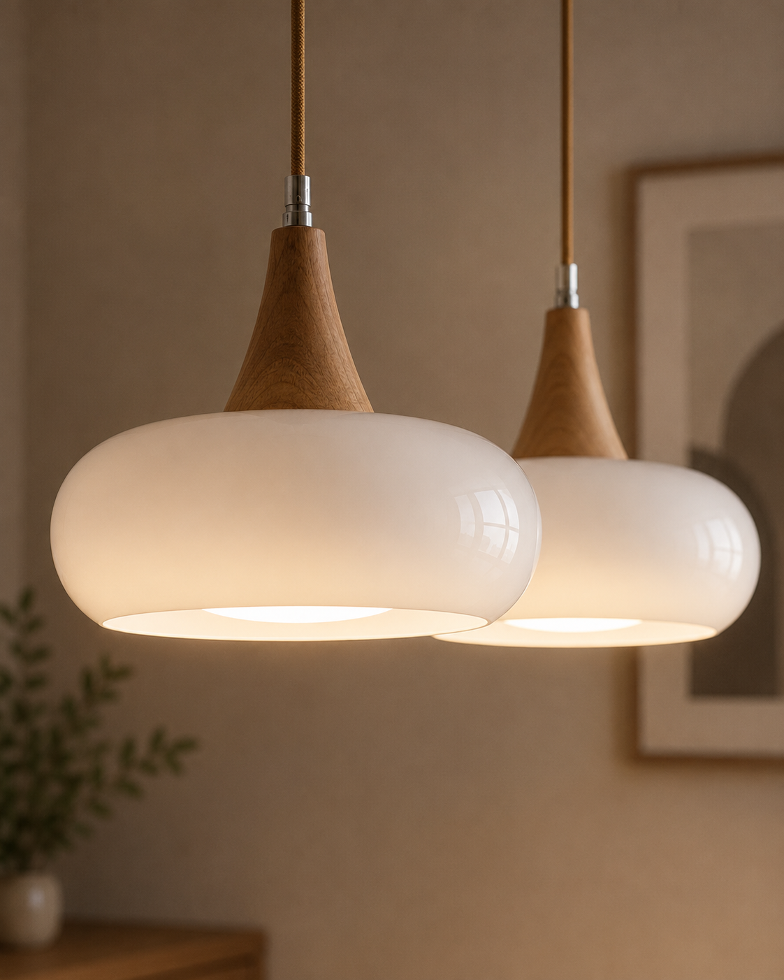 Lampada a Sospensione Moderna in Legno | Amber