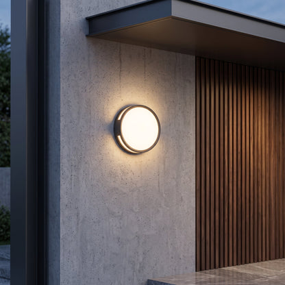Lampada LED Rotonda da Parete Esterna con Sensore Movimento | Vallaserena