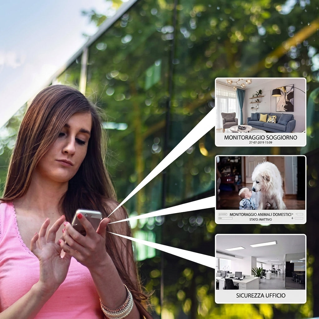 Telecamera Mini WiFi 1080p con Rilevamento Movimento | Campoluce