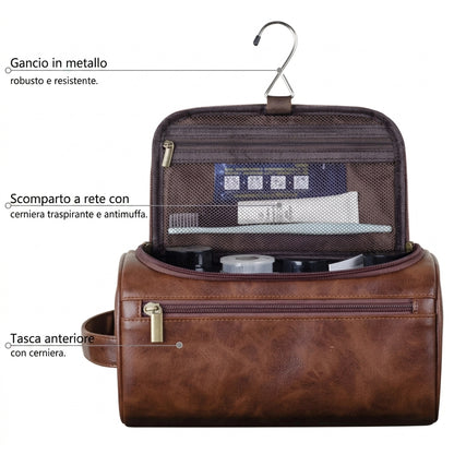 Borsa Porta Cosmetici da Viaggio Compatta con Gancio Interno | Calmarella