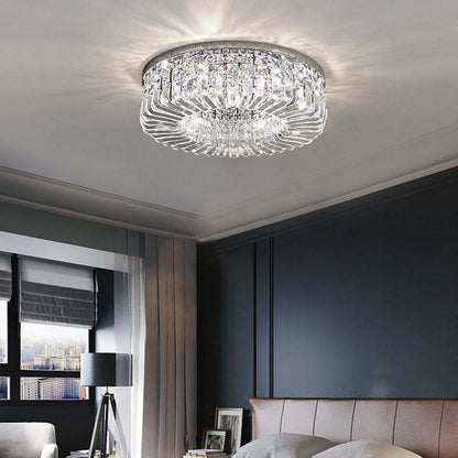 Lampadario LED a Cristalli Circolare da Soffitto | Montealba