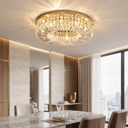 Lampadario LED a Cristalli Circolare da Soffitto | Montealba