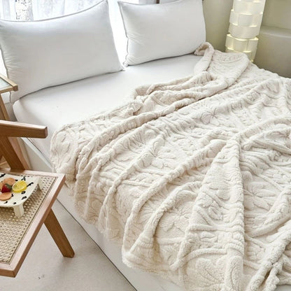 Coperta Morbida Jacquard con Motivo Intrecciato | Morbivela