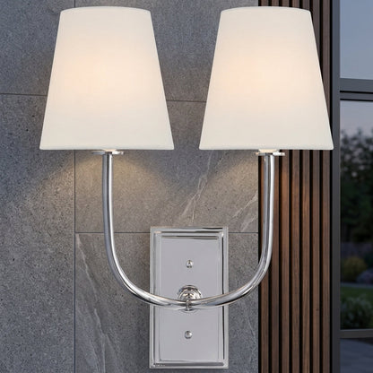 Lampada da Parete Classica in Ottone con Paralume Tessile | Casanovaia