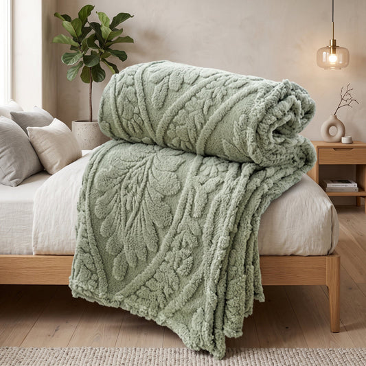 Coperta Morbida Jacquard con Motivo Intrecciato | Morbivela