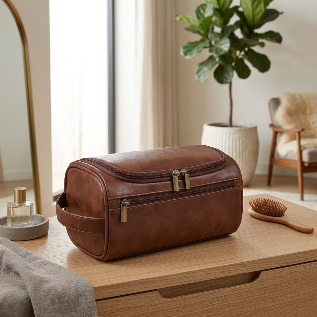 Borsa Porta Cosmetici da Viaggio Compatta con Gancio Interno | Calmarella