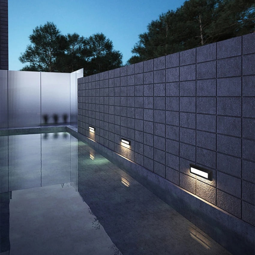 Lampada LED da Parete Incasso Gradini IP65 Luce Discendente | Casafiora