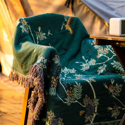 Coperta Floreale Jacquard per Divano e Letto | Fioramara