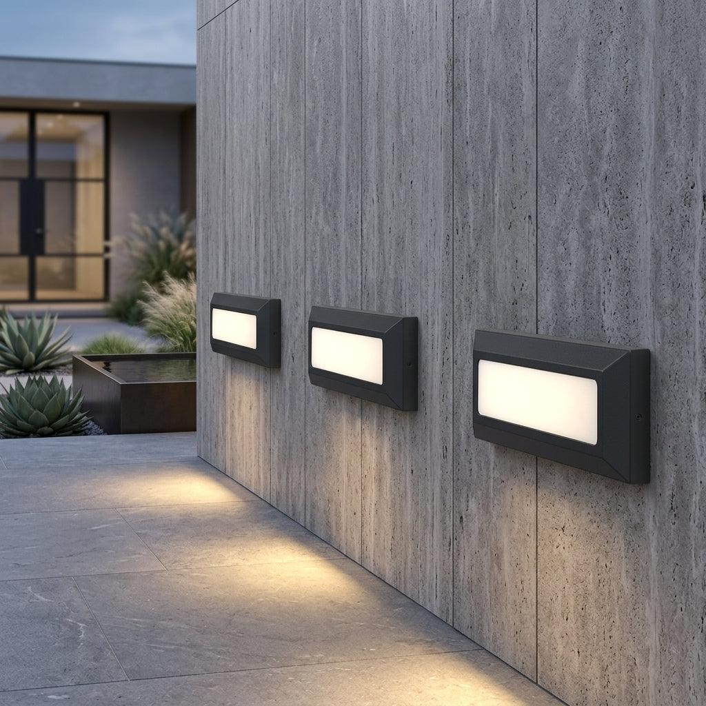 Lampada LED da Parete Incasso Gradini IP65 Luce Discendente | Casafiora