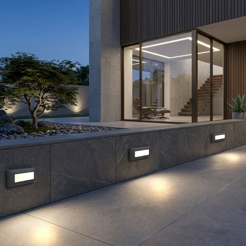 Lampada LED da Parete Incasso Gradini IP65 Luce Discendente | Casafiora