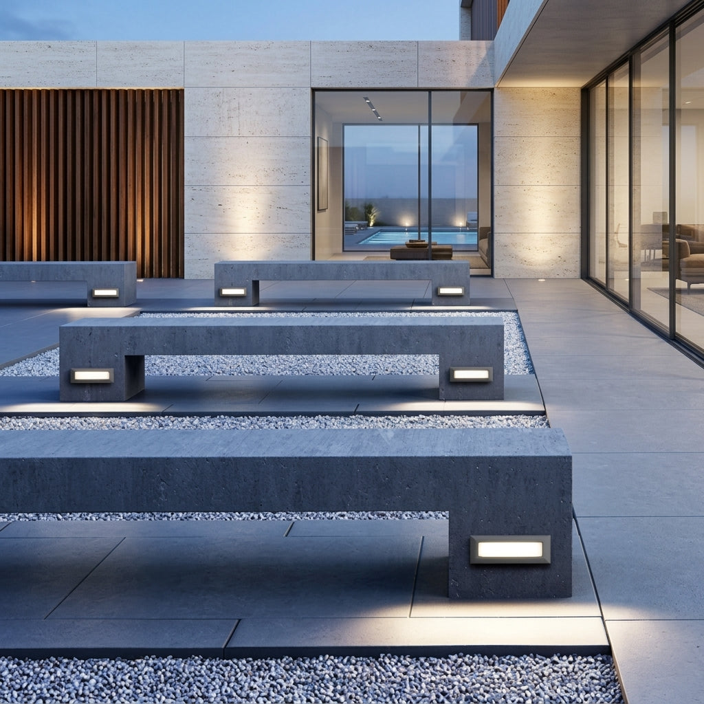 Lampada LED da Parete Incasso Gradini IP65 Luce Discendente | Casafiora