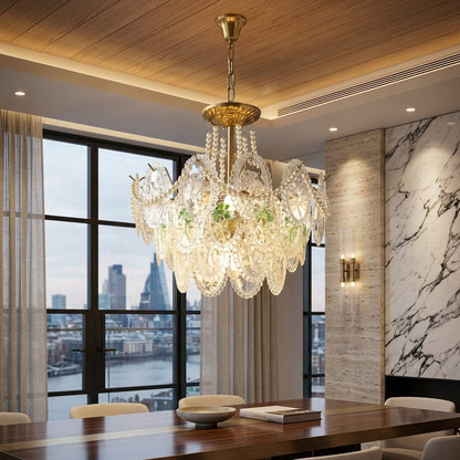 Lampadario a Sospensione con Dischi in Vetro Decorativo | Alberino