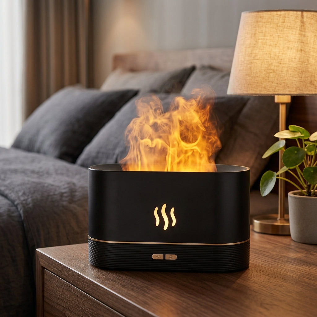 Diffusore Aromi Ultrasonico Effetto Fiamma LED con Nebbia | Bellamora