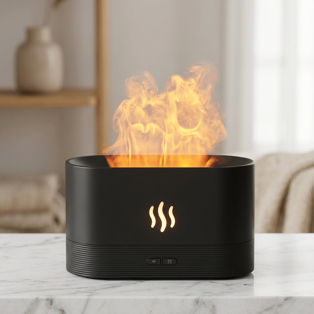 Diffusore Aromi Ultrasonico Effetto Fiamma LED con Nebbia | Bellamora