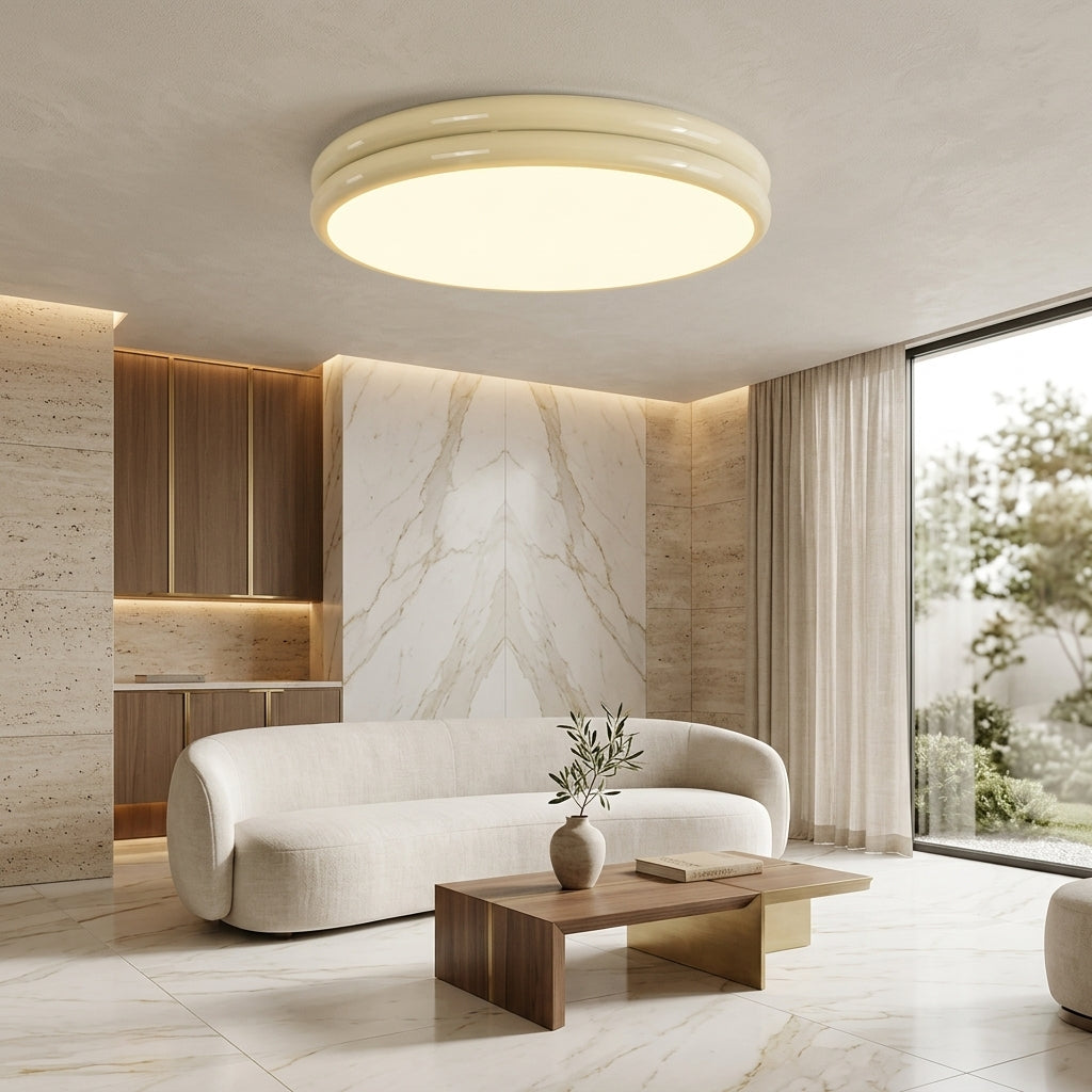 Lampada da Soffitto a Plafoniera con Doppio Strato e Design Rotondo | Fiorenzaia