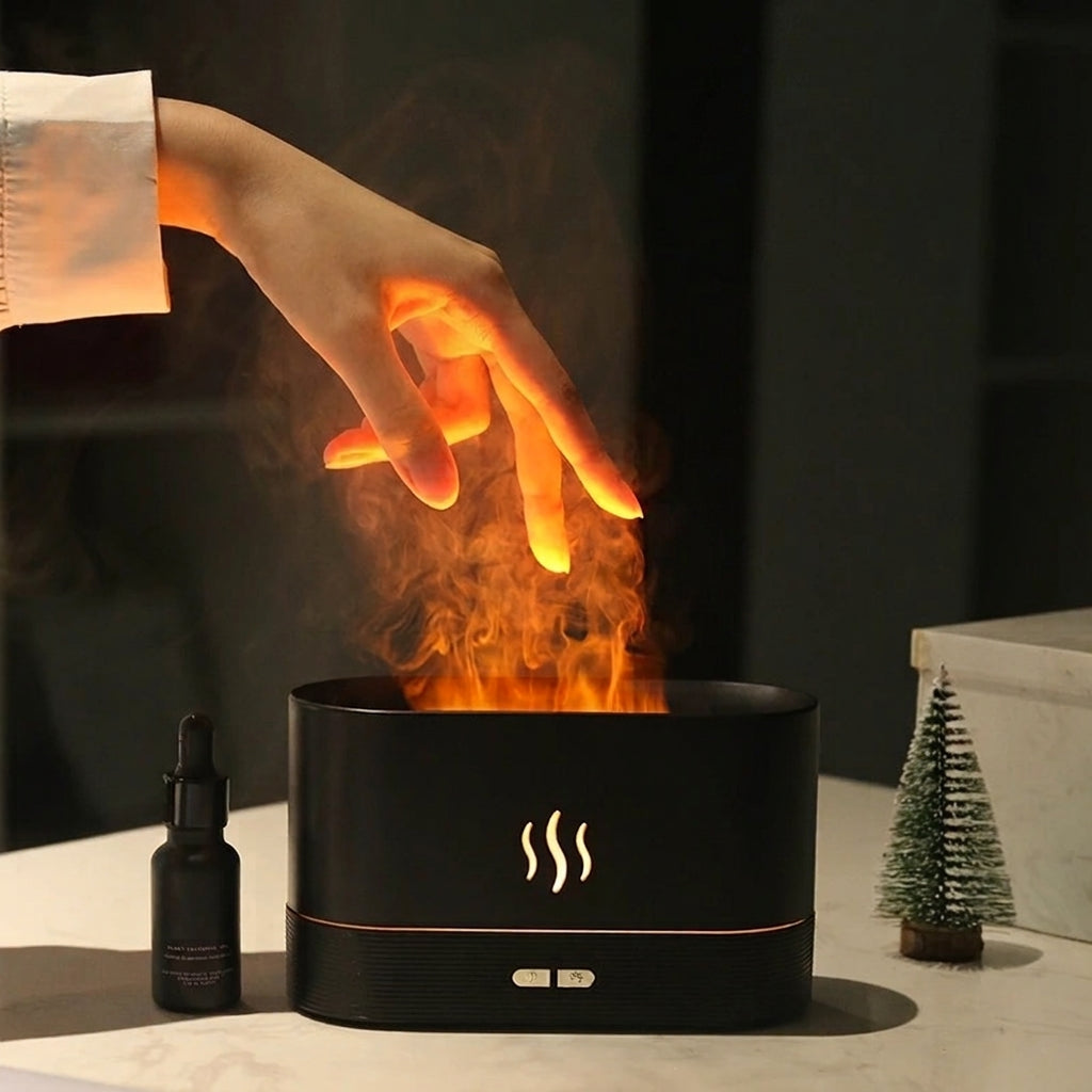 Diffusore Aromi Ultrasonico Effetto Fiamma LED con Nebbia | Bellamora