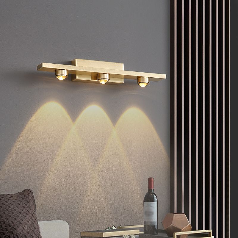 Lampada Lineare Ottone LED per Quadri Parete Interni | Calanova