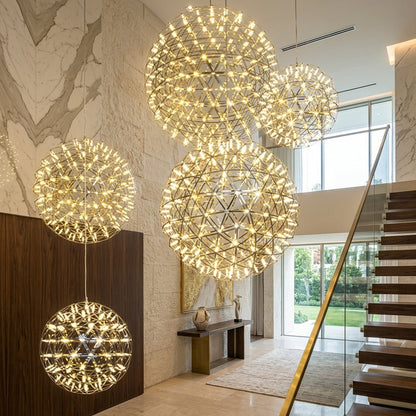 Lampada LED Sferica Moderna a Sospensione con Chandelier | Montefelice